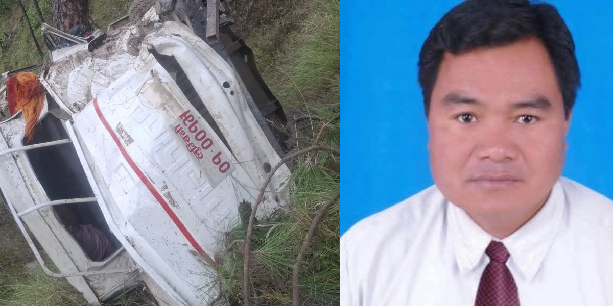 उपप्रमुखले आफैंले चलाएको गाडी दुर्घटनामा परी दुःखद निधन