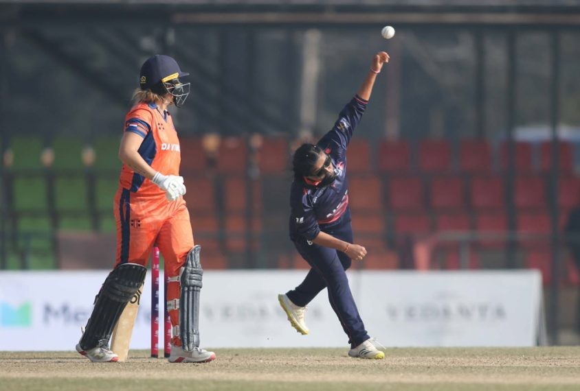 महिला ट-२० विश्वकप ग्लोबल छनोटमा नेदरल्यान्ड्ससँग नेपाल २ रनले पराजित