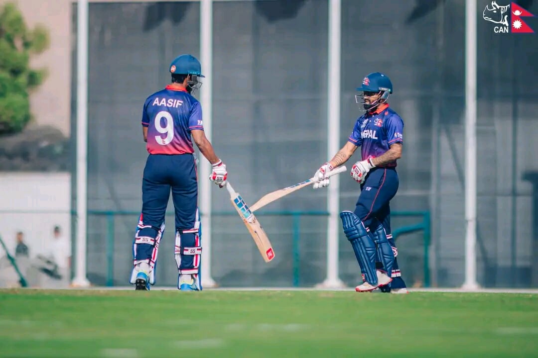 आसिफ र दीपेन्द्रको अर्धशतकमा नेपालले सामाओलाई दियो विशाल लक्ष्य