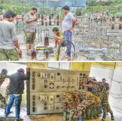 भोटेकोसी बाढीको क्षतिपछि विद्युत् पुनःस्थापना तीव्र, रसुवामा ९०% पुग्यो