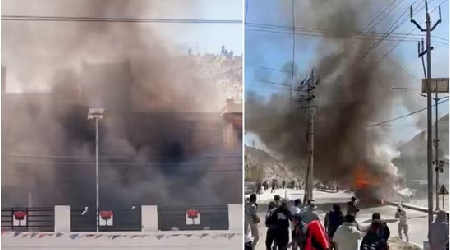 नेपालपछी भारतमा पनि चर्कियो युवा आन्दोलन, भाजपा कार्यालयमा आगजनी