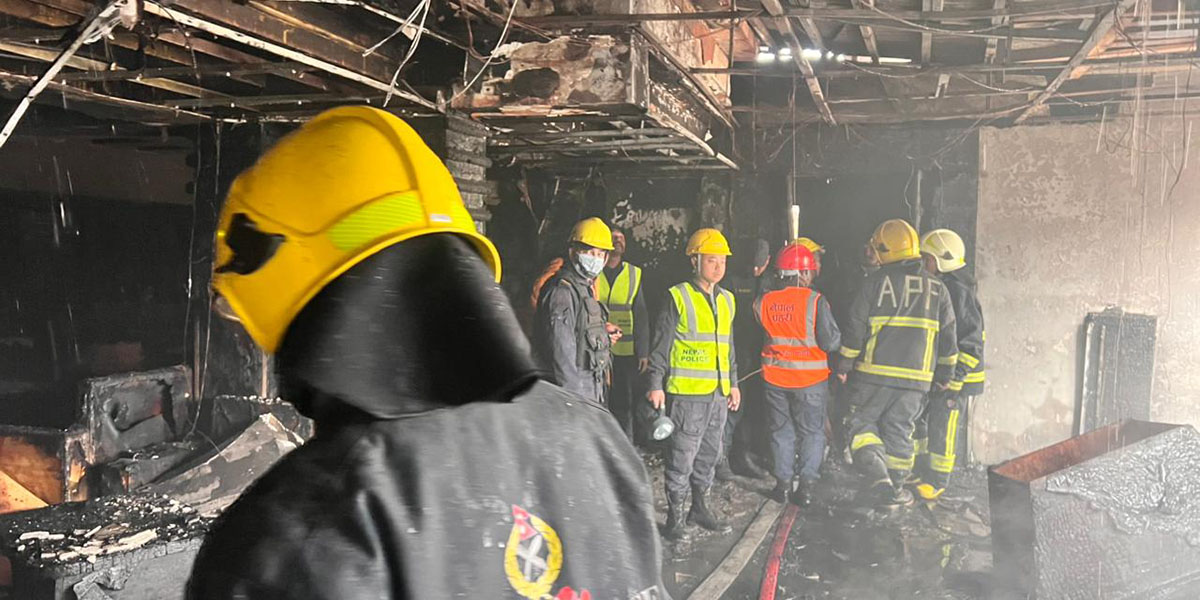 दरबारमार्गको एक डान्स बारमा आगलागी