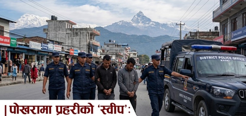 पोखरामा पर्यटकलाई झोला तान्ने र जबर्जस्ती गर्ने १५ जना पक्राउ