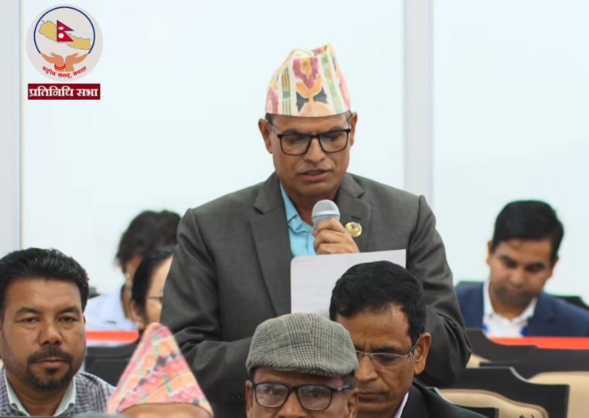 सांसद पोखरेलद्वारा संसद्मा पोसाकसम्बन्धी आचारसंहिता लागू गर्न माग