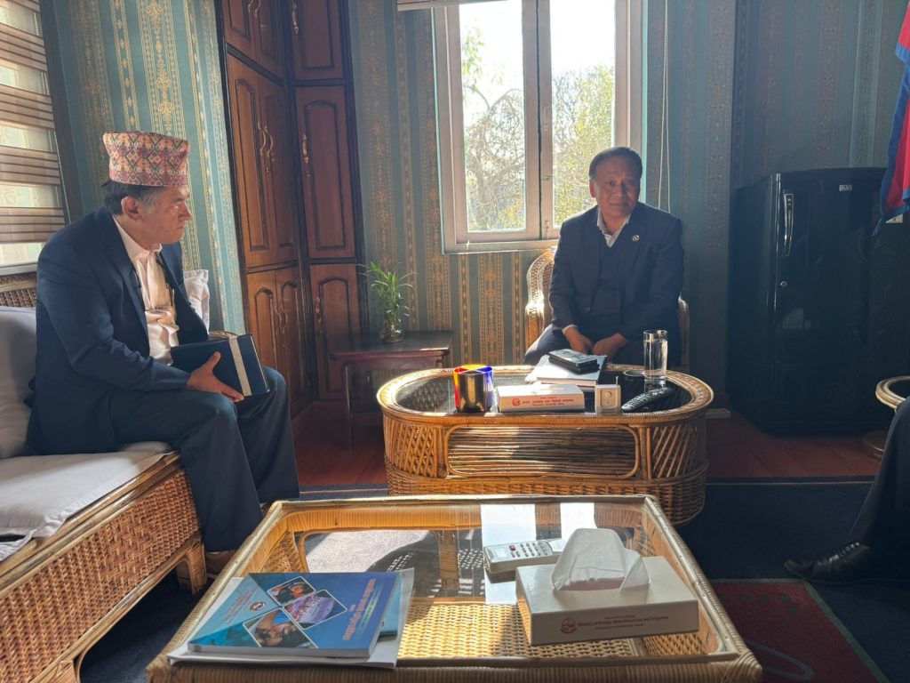 उर्जामन्त्री कुलमान घिसिङ र हितेन्द्रबीच भेट