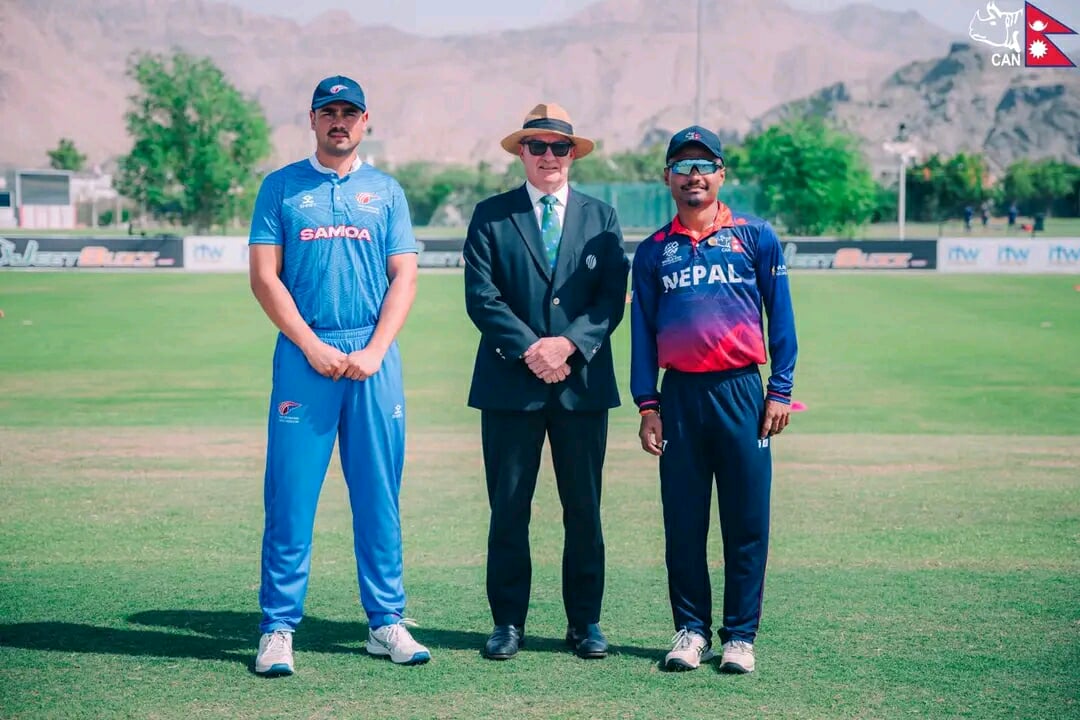 टी-२० विश्वकप छनोट : सामोआविरुद्ध नेपालले पहिला ब्याटिङ गर्दै